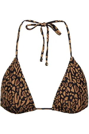 Nanushka Top bikini Caia con stampa leopardata