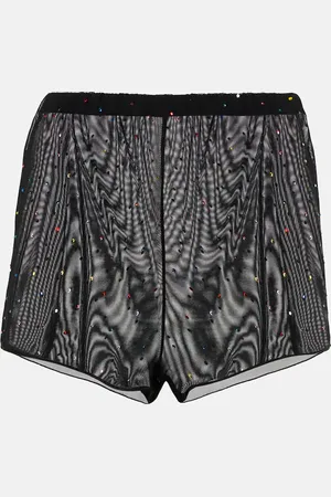 Oseree Oséree Shorts in tulle con cristalli
