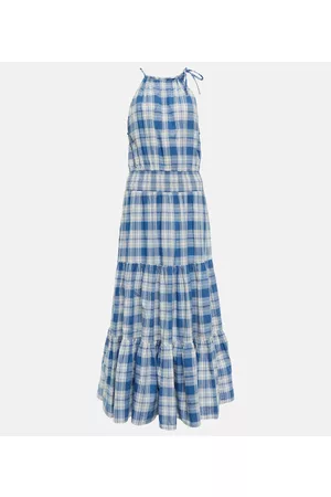 Ralph Lauren Abito lungo in cotone a quadri