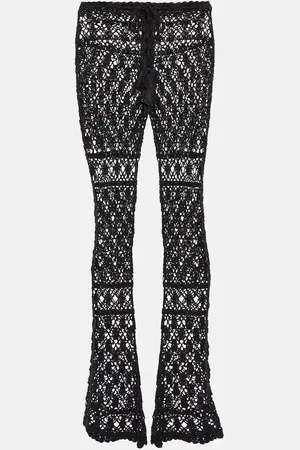 ANNA KOSTUROVA Pantaloni Bianca in cotone crochet