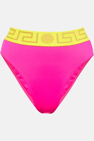 VERSACE Slip bikini La Greca a vita alta