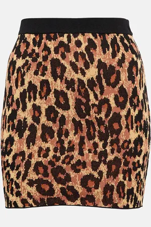 Staud Minigonna Manette con stampa leopardata