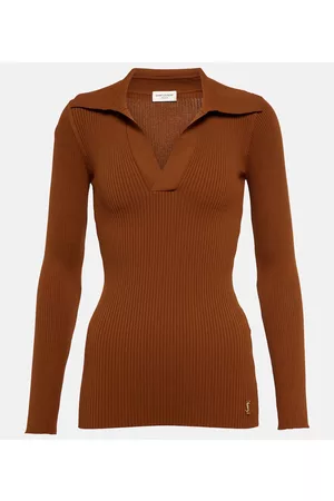 Saint Laurent Pullover in maglia a coste