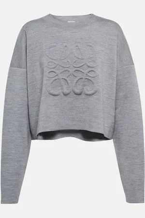 Loewe Pullover cropped Anagram in misto lana
