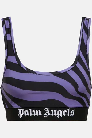 Palm Angels Top sportivo con stampa zebrata