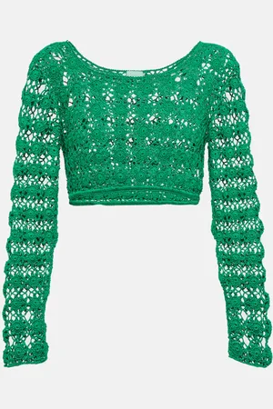 ANNA KOSTUROVA Top cropped Bella in crochet di cotone