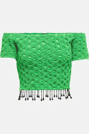 Ganni Top in raso a punto smock