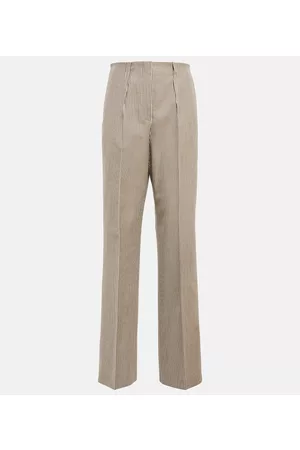 Fendi Donna Pantaloni eleganti - Pantaloni a gamba dritta in misto lana