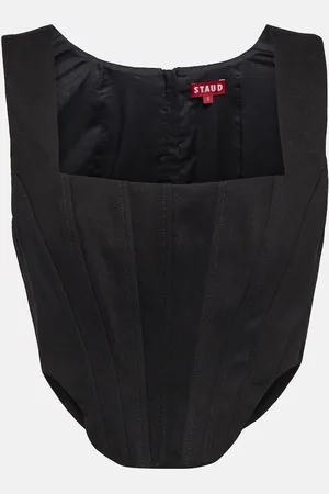 Staud Top cropped Kai in cotone