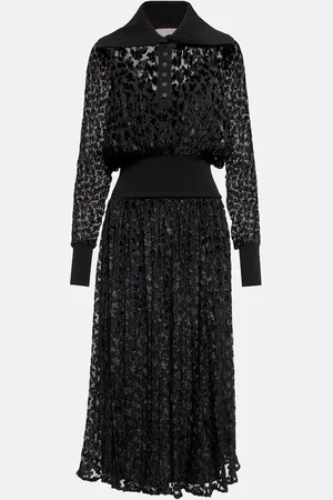 Tory Burch Abito midi in velluto devoré