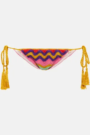 ANNA KOSTUROVA Slip bikini in crochet di cotone
