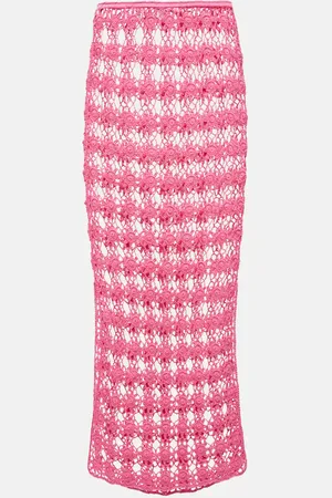 ANNA KOSTUROVA Gonna lunga Rosette in crochet di cotone