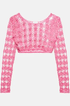 ANNA KOSTUROVA Top cropped Bella in crochet di cotone