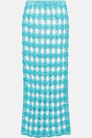ANNA KOSTUROVA Gonna lunga Rosette in crochet di cotone