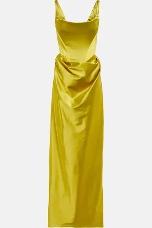 Vivienne Westwood Abito bustier lungo in raso