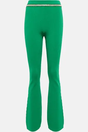 Paco rabanne Pantaloni flared in maglia a coste