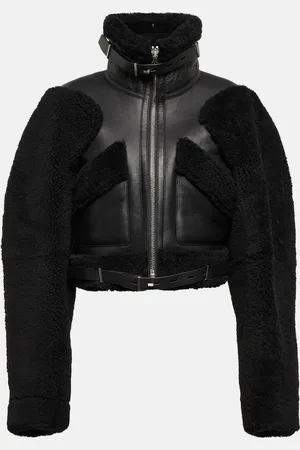 DION LEE Giacca in pelle con shearling