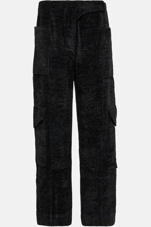 Ganni Pantaloni in ciniglia con vita alta