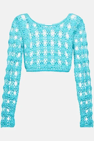 ANNA KOSTUROVA Top cropped Bella in crochet di cotone
