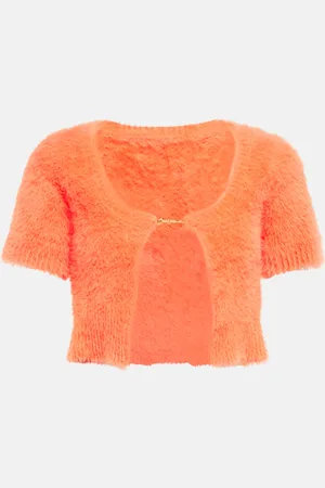 Jacquemus Cardigan cropped La Maille Neve con logo