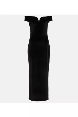 Nanushka Abito midi Lucy con scollo bardot