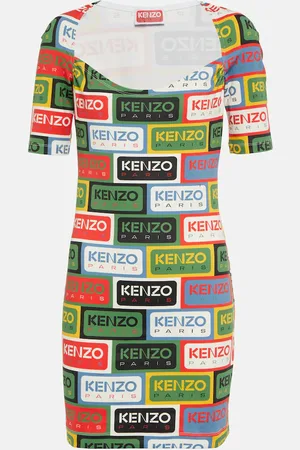 Kenzo Miniabito in jersey con stampa del logo