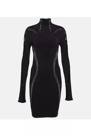 MUGLER Miniabito in maglia a collo alto