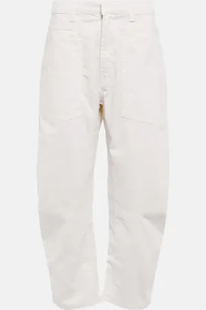 NILI LOTAN Pantaloni Shon in twill di misto cotone