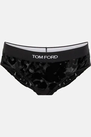 Tom Ford Culottes in mesh e velluto con logo