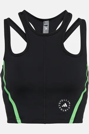 adidas Top cropped in jersey con cut-out