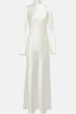 GALVAN Abito lungo da sposa Praiano in seta