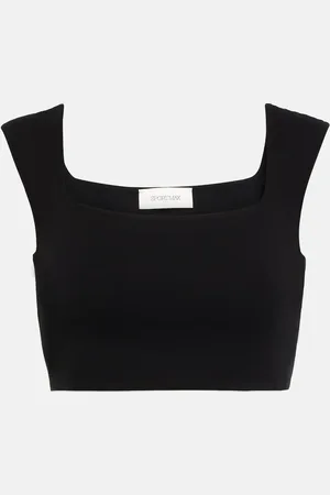 Sportmax Top cropped in cotone