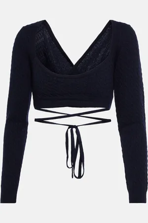 Patou Pullover cropped in lana e cashmere