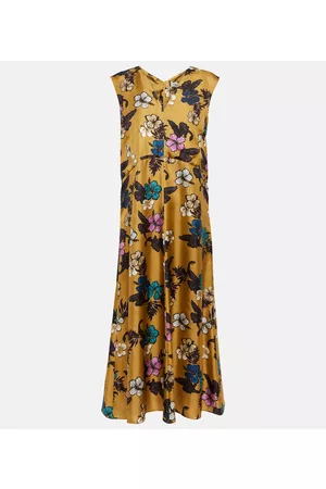 Max Mara Abito midi Cuore in raso di seta