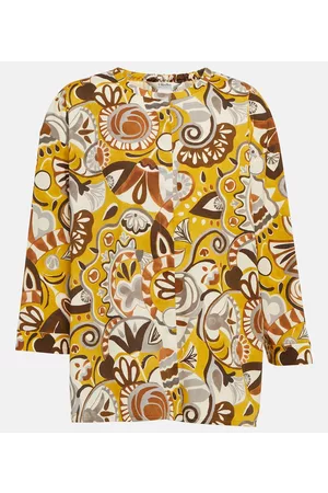 Max Mara Blusa Ilenia in misto cotone con stampa