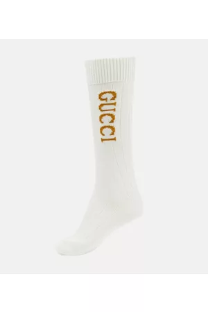 Gucci Donna Calze - Calze in cotone con stampa del logo