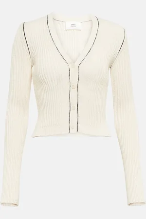 Ami Cardigan in maglia a coste
