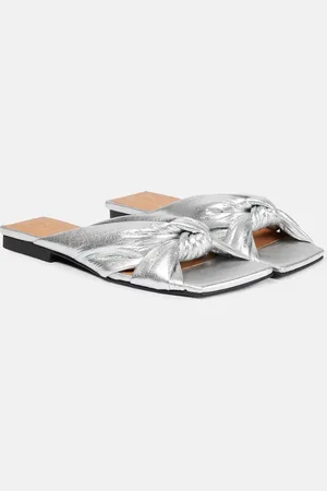 Ganni Sandali imbottiti metallizzati