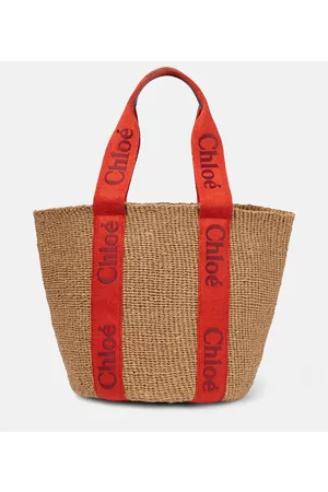 Chloé X Mifuko - Borsa Woody Large in rafia