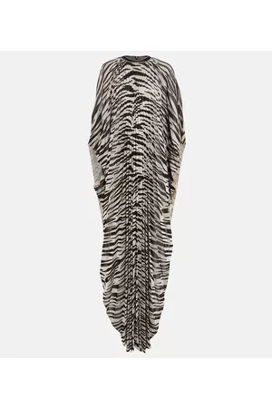 Gucci Donna Vestiti lunghi - Abito lungo metallizzato con stampa
