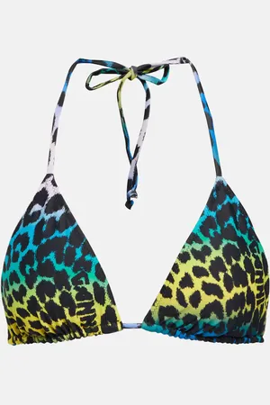 Ganni Top bikini a triangolo con stampa