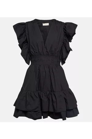 ULLA JOHNSON Donna Vestiti in popeline - Miniabito Kiri in popeline con volant