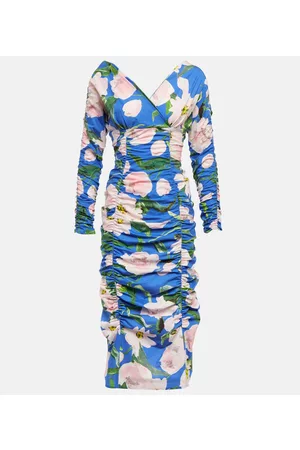 Carolina Herrera Donna Vestiti di maglina - Abito midi in misto cotone con stampa floreale