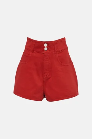 Alaïa Alaïa Shorts in cotone a vita alta