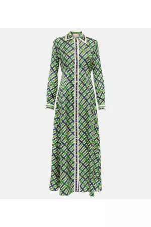 Gucci Donna Vestiti in seta eleganti - Abito lungo in twill di seta