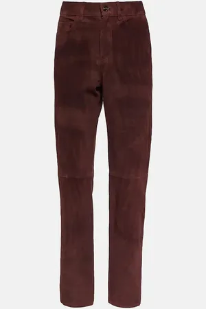 Blazé Milano Blazé Milano Pantaloni Paso in suede a vita alta