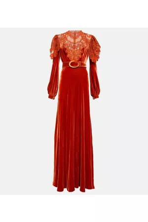 Costarellos Donna Vestiti lunghi in velluto - Abito lungo in velluto