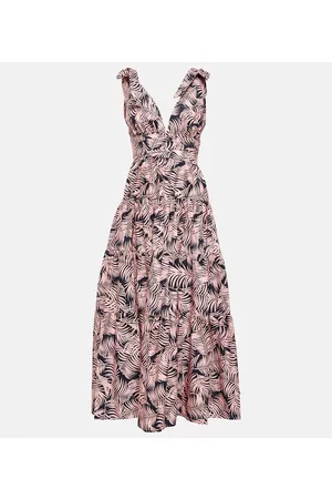 Carolina Herrera Donna Vestiti midi - Abito midi in misto cotone con balze
