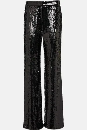 NILI LOTAN Pantaloni Yseult con paillettes