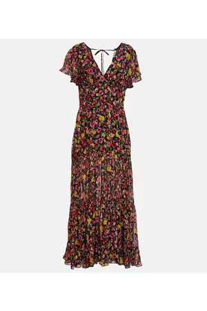 RIXO London Donna Vestiti lunghi a fiori - Abito lungo Delicia in georgette